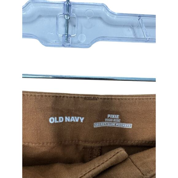 Old‎ Navy Brown Office Business Career Straight Leg Pixie Dress Pants Size 6 - Picture 2 of 11